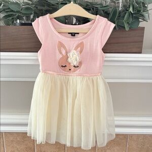 2T Zunie Bunny dress with tulle skirt